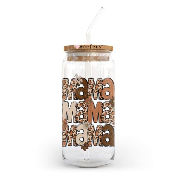 Animal Print Mama 20oz Libbey Glass Can, 34oz Hip Sip, 40oz Tumbler, 24oz Cold Cup UV DTF or Sublimation Decal Transfer Discount - Image 2