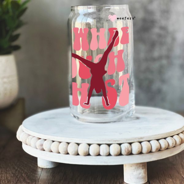 Cartwheeling through life with style Gymnastics 16oz Libbey Glass Can UV DTF or Sublimation Cup Wrap - Decal Transfer For Discount