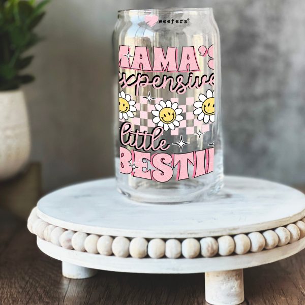 Mama s Expensive Little Bestie 16oz Libbey Glass Can UV DTF or Sublimation Wrap - Decal Transfer Online Hot Sale - Image 2