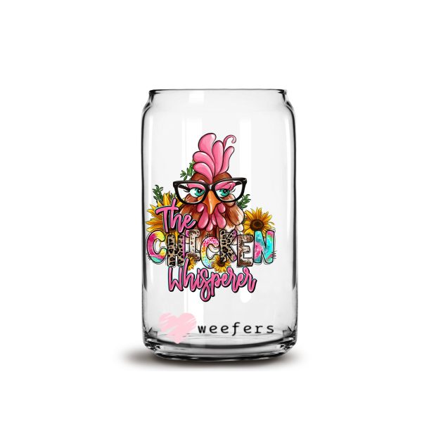 Chicken Whisperer 16oz Libbey Glass Can UV DTF or Sublimation Wrap - Decal Hot on Sale