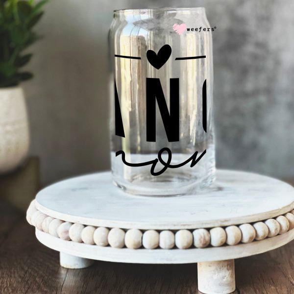 Dance Mom Simple 16oz Libbey Glass Can UV DTF or Sublimation Cup Wrap - Decal Transfer For Cheap