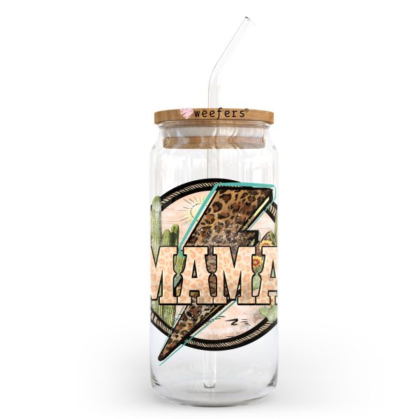Mama Aztec Circle 20oz Libbey Glass Can UV DTF or Sublimation Wrap - Decal Transfer Supply - Image 2