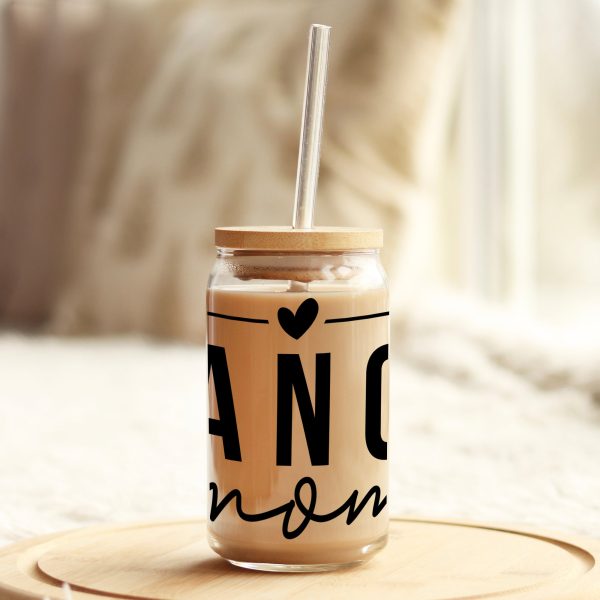 Dance Mom Simple 16oz Libbey Glass Can UV DTF or Sublimation Cup Wrap - Decal Transfer For Cheap - Image 3