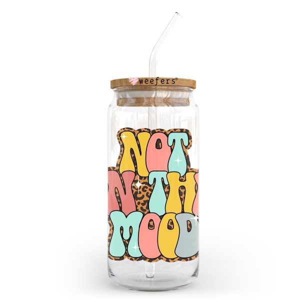 Not in the Mood 20oz Libbey Glass Can UV DTF or Sublimation Wrap - Decal Transfer For Sale