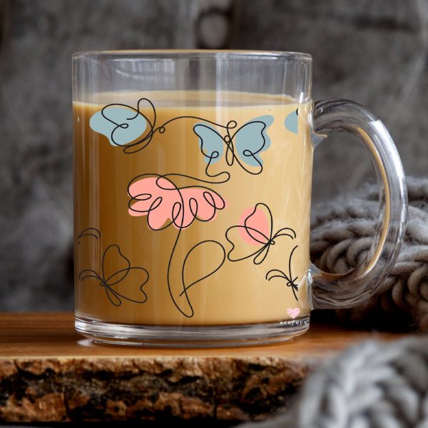 Dainty Butterflies 11oz Coffee Mug UV DTF or Sublimation Wrap - Decal Online