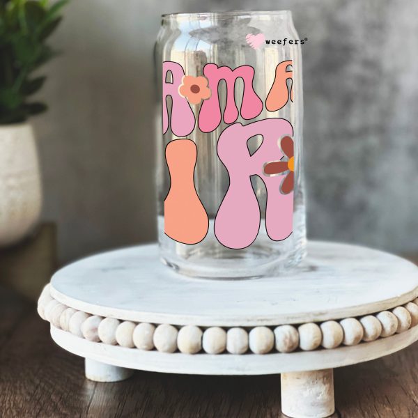Mama s Girl 16oz Libbey Glass Can UV DTF or Sublimation Cup Wrap - Decal Transfer Discount - Image 2