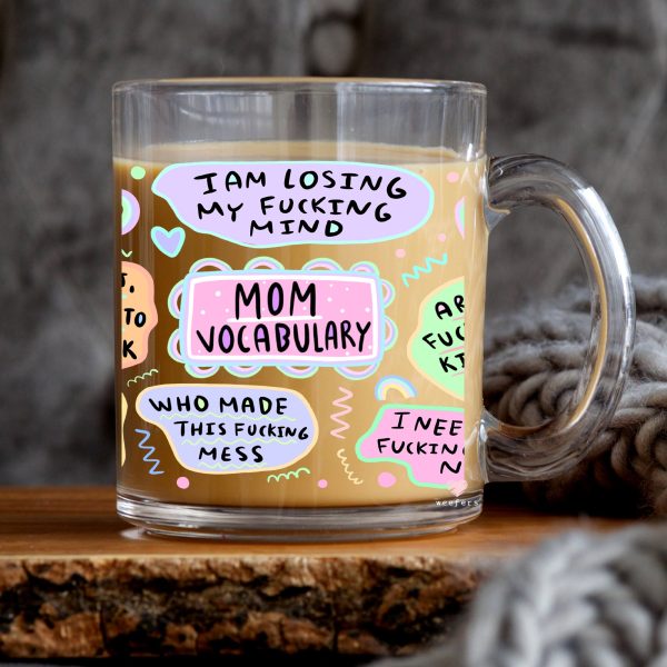 Funny Mom Vocabulary 11oz Coffee Mug UV DTF or Sublimation Wrap - Decal For Sale