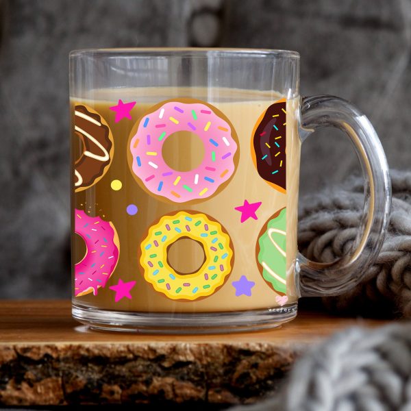 Donuts Donuts Donuts 11oz Coffee Mug UV DTF or Sublimation Wrap - Decal Online Hot Sale
