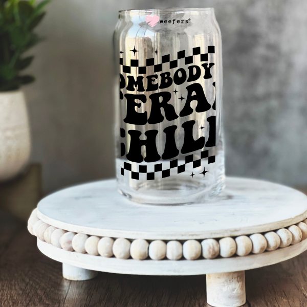 Somebody s Feral Child 16oz Libbey Glass Can UV DTF or Sublimation Wrap - Decal Transfer Hot on Sale - Image 2