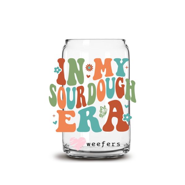 In My Sourdough Era 16oz Libbey Glass Can UV DTF or Sublimation Cup Wrap - Decal Transfer Sale