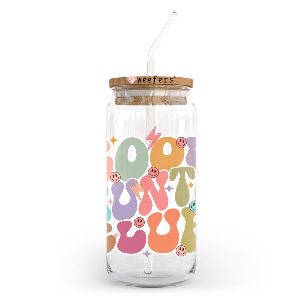 Cool Aunts Club Groovy 20oz Libbey Glass Can UV DTF or Sublimation Wrap - Decal Transfer Online Hot Sale