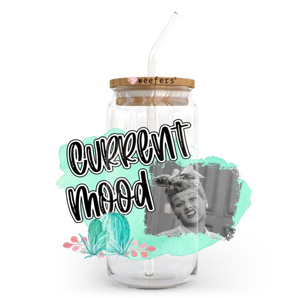 Current Mood 20oz Libbey Glass Can, 34oz Hip Sip, 40oz Tumbler, 24oz Cold Cup UV DTF or Sublimation Decal Transfer Cheap