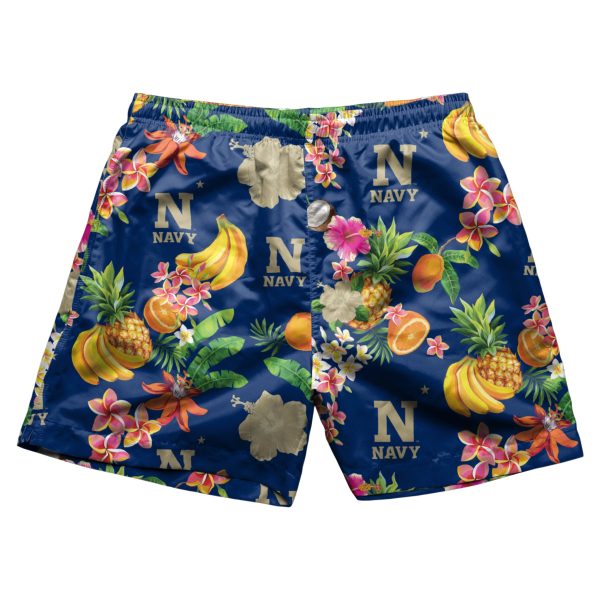 Navy Midshipmen NCAA Mens Fruit Life 5.5  Swimming Trunks Online