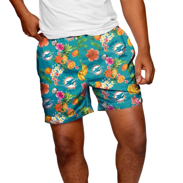 Miami Dolphins NFL Mens Fruit Life 5.5  Swimming Trunks Online now - Image 2