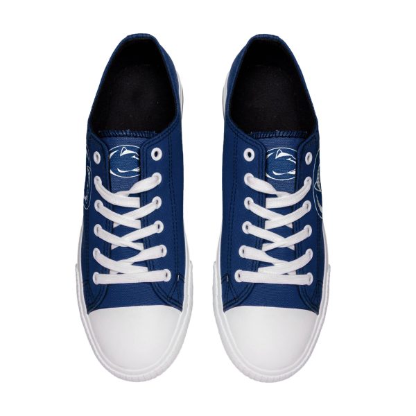 Penn State Nittany Lions NCAA Mens Low Top Big Logo Canvas Shoes on Sale - Image 3