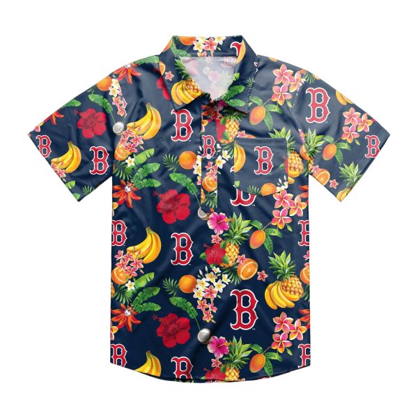 Boston Red Sox MLB Fruit Flair Mens Short Sleeve Polo Shirt Cheap - Image 2