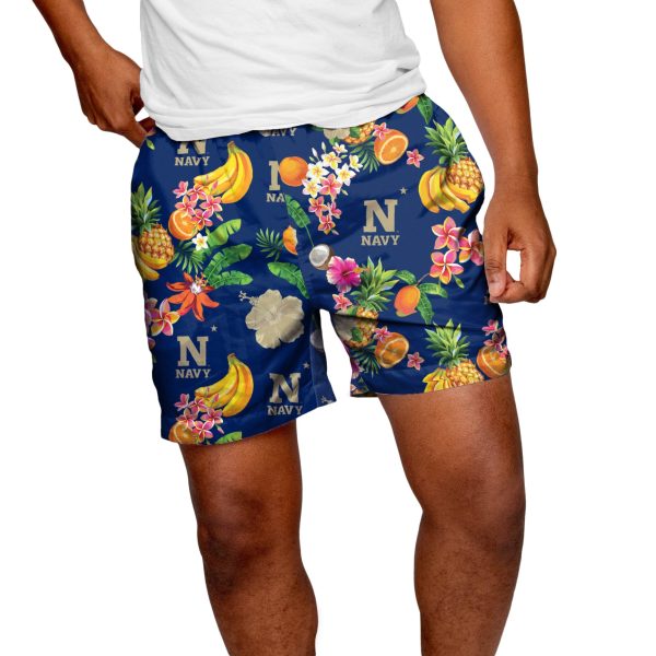 Navy Midshipmen NCAA Mens Fruit Life 5.5  Swimming Trunks Online - Image 2