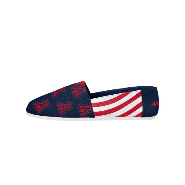 Arizona Wildcats NCAA Womens Stripe Canvas Shoes Cheap
