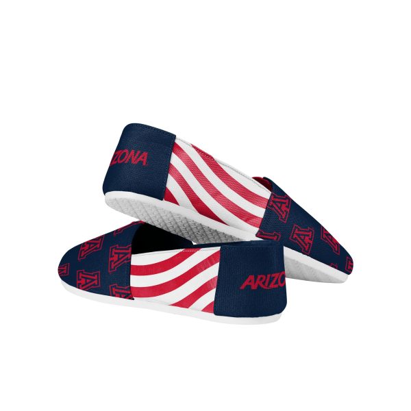 Arizona Wildcats NCAA Womens Stripe Canvas Shoes Cheap - Image 3