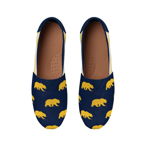 California Golden Bears NCAA Womens Stripe Canvas Shoes on Sale - Image 4