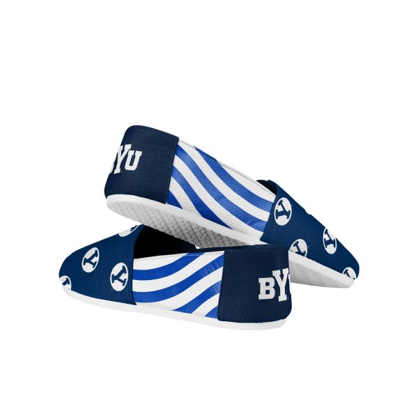 BYU Cougars NCAA Womens Stripe Canvas Shoes For Cheap - Image 3