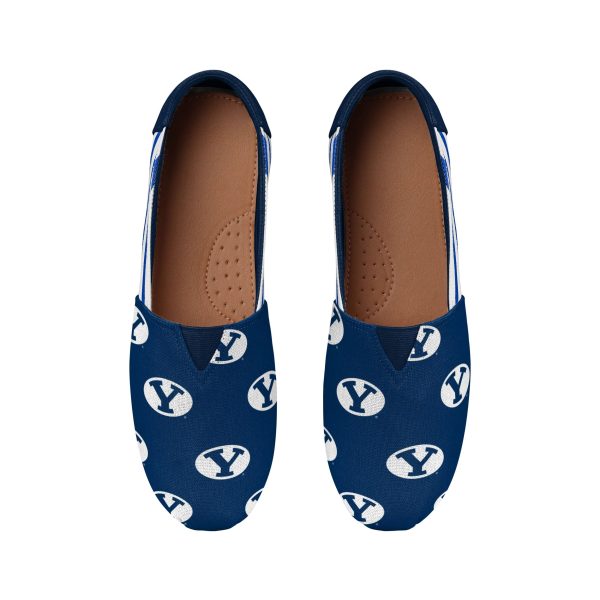 BYU Cougars NCAA Womens Stripe Canvas Shoes For Cheap - Image 4