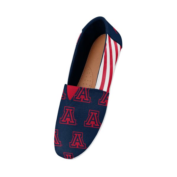 Arizona Wildcats NCAA Womens Stripe Canvas Shoes Cheap - Image 2