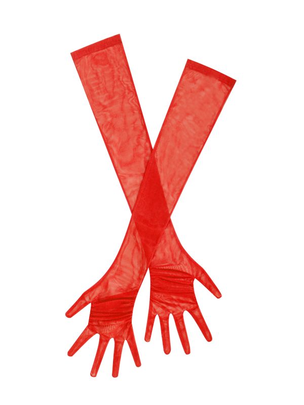 Qira Poinciana Mesh Opera-length Gloves Discount
